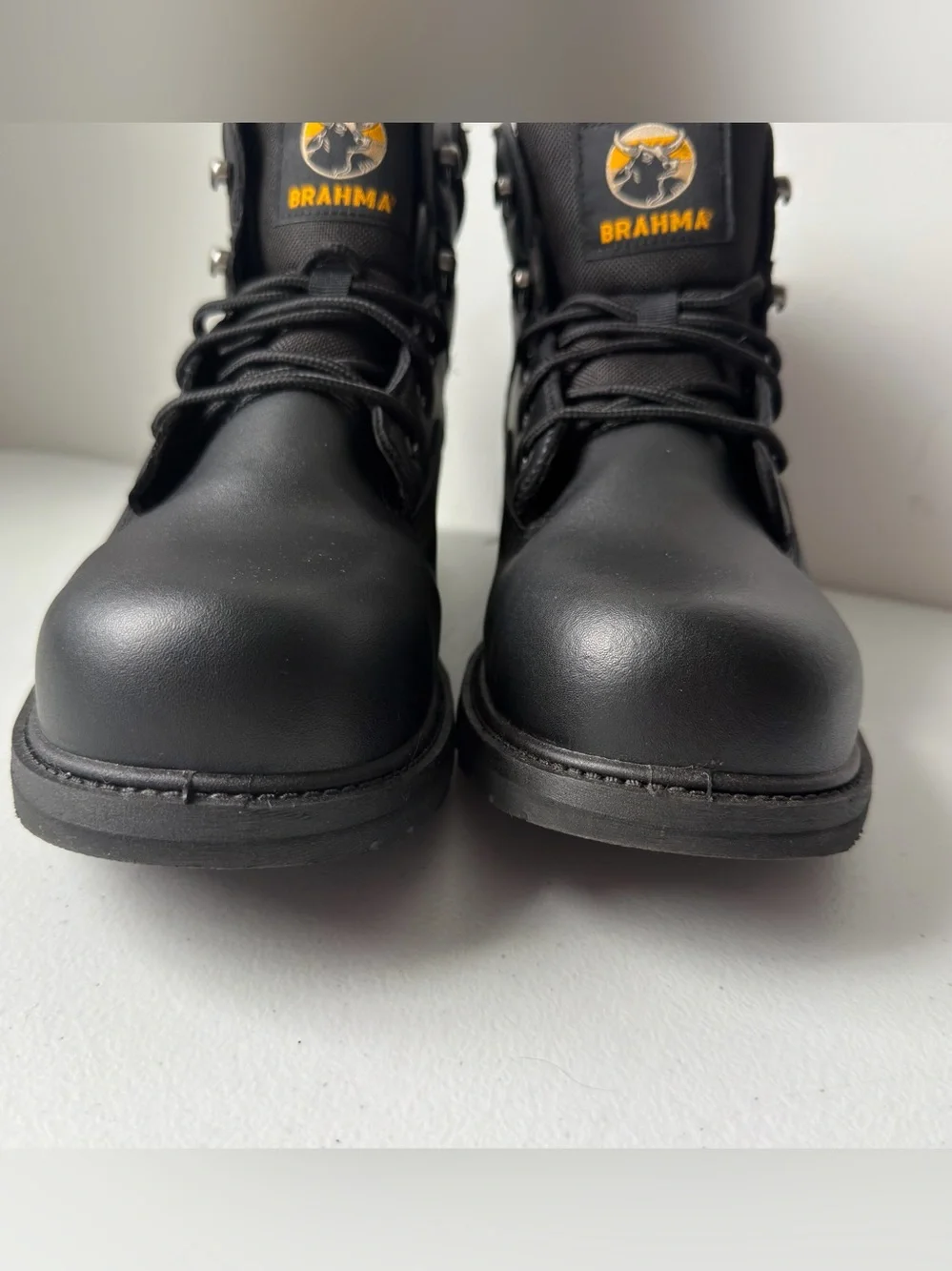 Brahma Steel Toe Work Boots Men’s 12 Wide Black Safety Industrial
